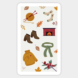 Autumn Reverie: A Dreamy Artistic Portrait Sticker